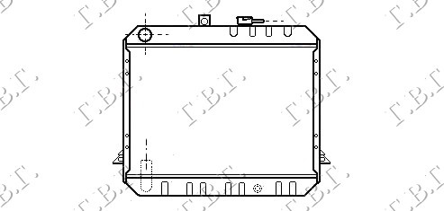 Radiator për motor 2.4dizel (40x53)