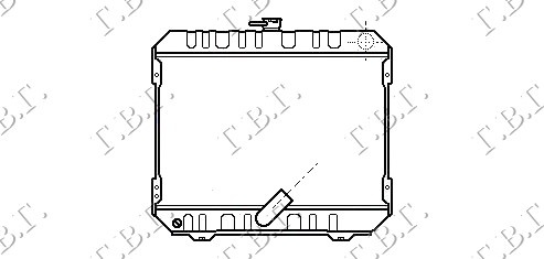 Radiator për motor 1,6CC (35x49)