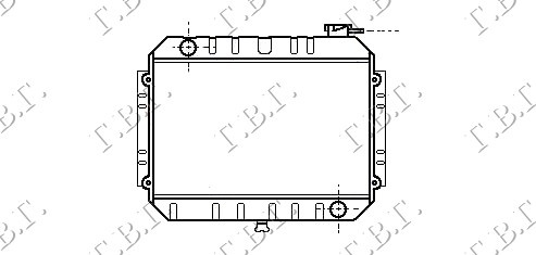 Radiator për motor (33x46)