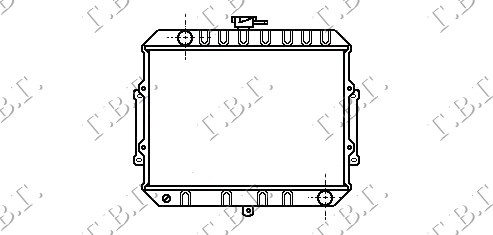 Radiator për motor 1,6-2,0CC (49x35)