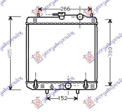 Radiator për motor 1,0i 12V (37,5x32,5x2,4) (marsh automatik)