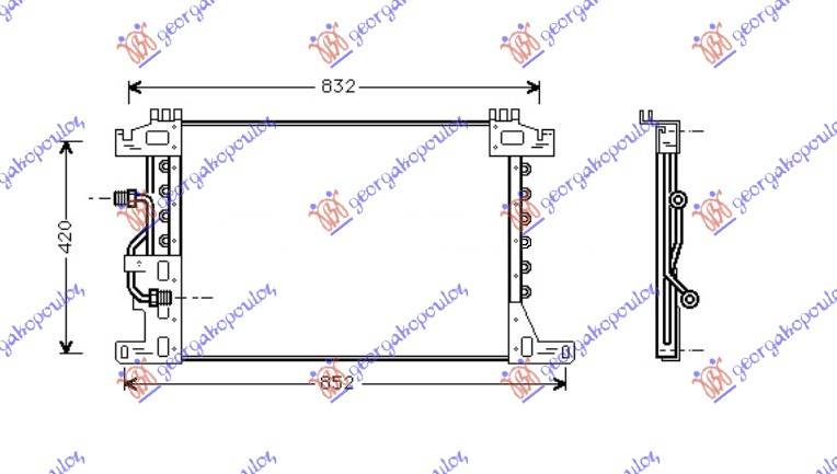 Radiator i kondicionerit dizel (67.3x45.7x22)