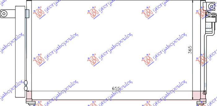 Radiator i kondicionerit dizel (62*36*16)