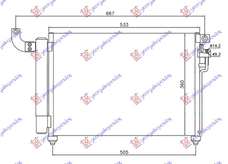 Radiator i kondicionerit dizel