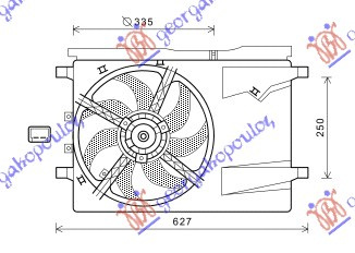 Ventilator komplet (gaz) pa kondicioner (MAHLE BEHR PREMIUM LINE)