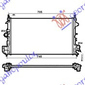 Radiator për motor 1.4 D4D dizel (me/pa kondicioner) (marsh manual) (376x402) (KOYO)