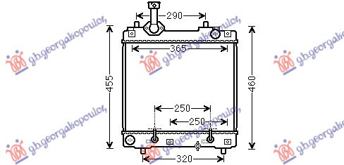 Radiator për motor 1.0 benzinë (marsh automatik) (350x400x16)