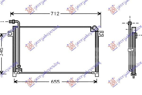 Radiator i kondicionerit (64x37.5)