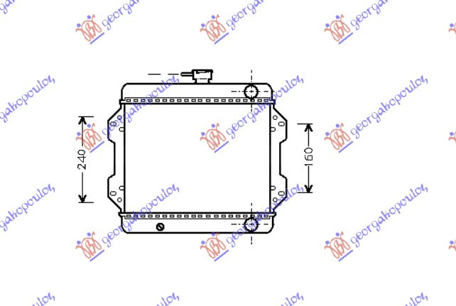 Radiator për motor 1,0CC (30x38)