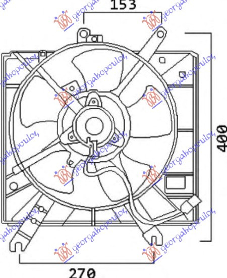 Ventilator për radiator me motor komplet benzinë