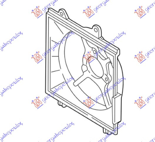 Difuzor/mbajtës për ventilator benzinë