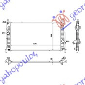 Radiator për motor 2.2 CiTD (67x36.5)