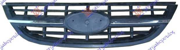 Maskë pvc/grilë krom/me ngjyrë të zezë 06-