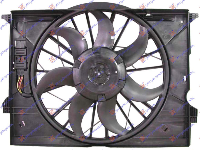 Ventilator për radiator me motor komplet benzinë/dizel