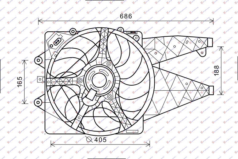 Ventilator komplet benzinë/dizel