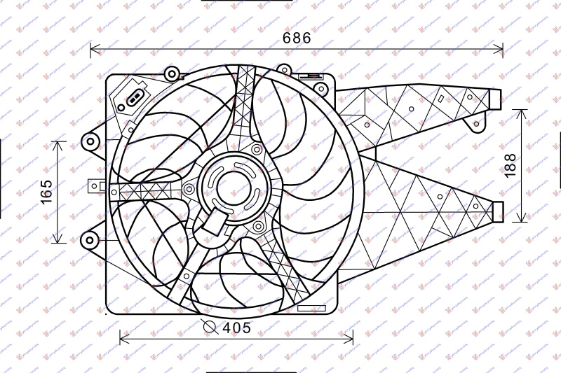 Ventilator komplet benzinë/dizel