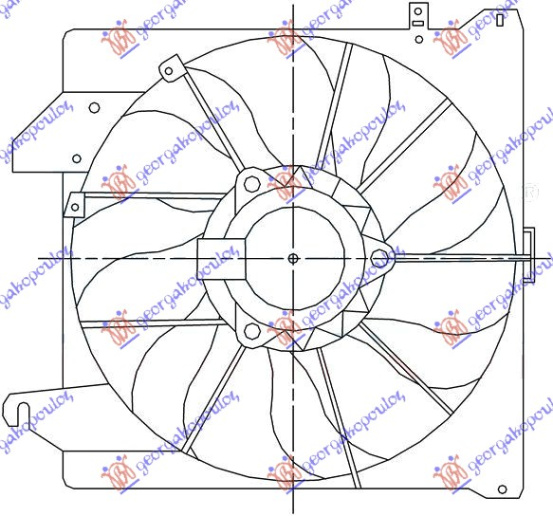 Ventilator komplet i vetëm (pa kondicioner) benzinë/dizel
