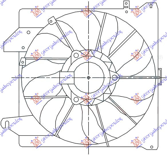 Ventilator komplet i vetëm (pa kondicioner) benzinë/dizel