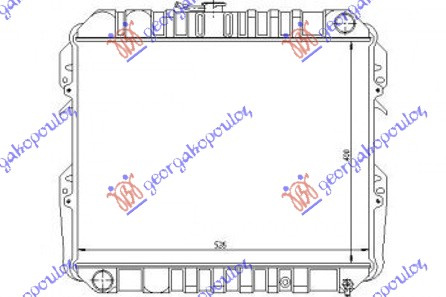 Radiator për motor gaz (40x53) (COPPER)