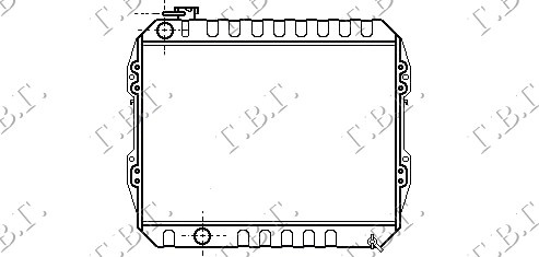 Radiator për motor 2,4D (45x52)