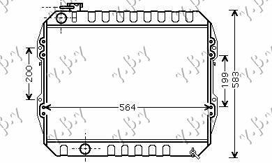 Radiator për motor 2.4D Tërheq në të katër rrotat (47.5x53x5.2)