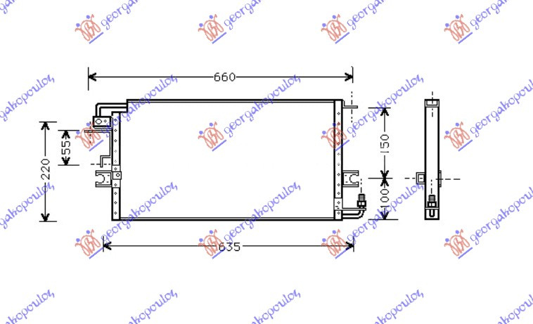 Radiator i kondicionerit (54x27,2)