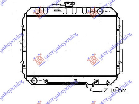 Radiator për motor 2.3cc (marsh manual/automatik) (42.5x56.8x3.4)