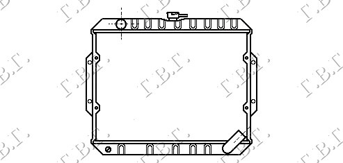 Radiator për motor 1,6-2,0CC (me/pa kondicioner) (40x60)