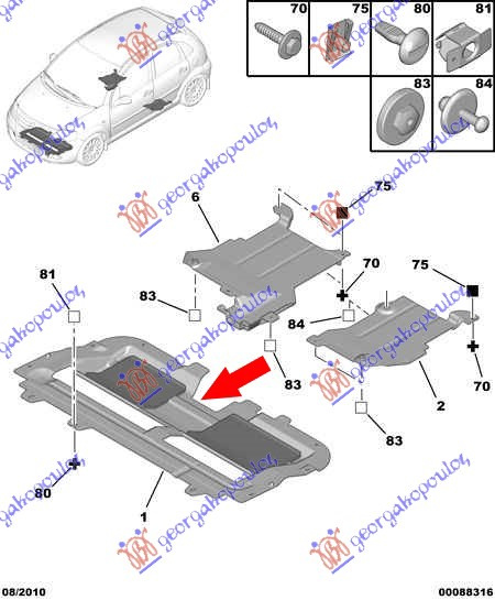 Mbrojtje/kapak nën motor 06-