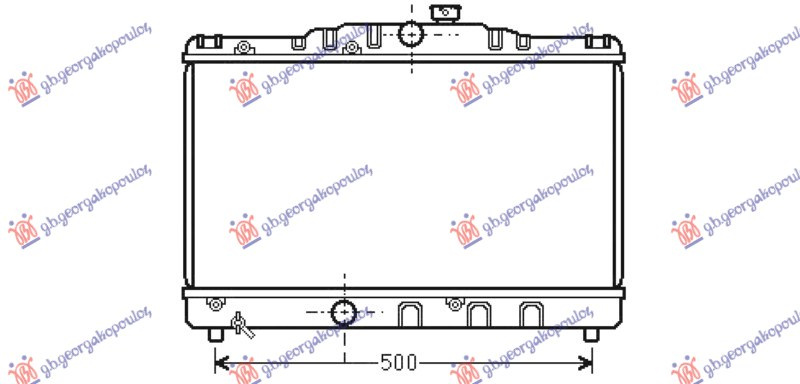 Radiator për motor 1,3-1,6CC (57x32,5)