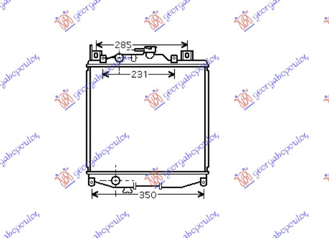 Radiator për motor 1.0i 16V (35x36) (KOYO)