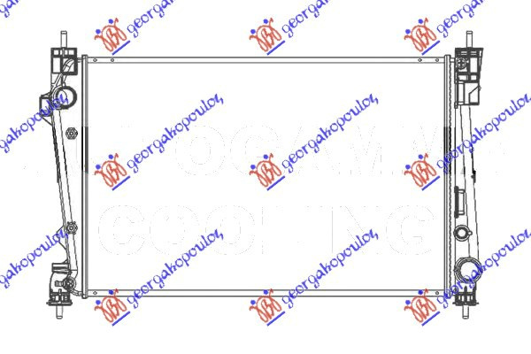 Radiator për motor 1,6 JTDM (62x44x27) (MAHLE BEHR)