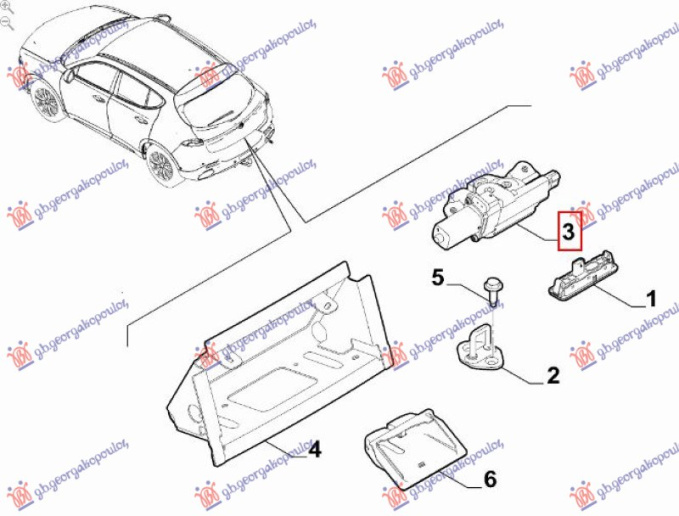 Bravë bagazhi për për derë elektrike (hapje automatike) (Origjinal)