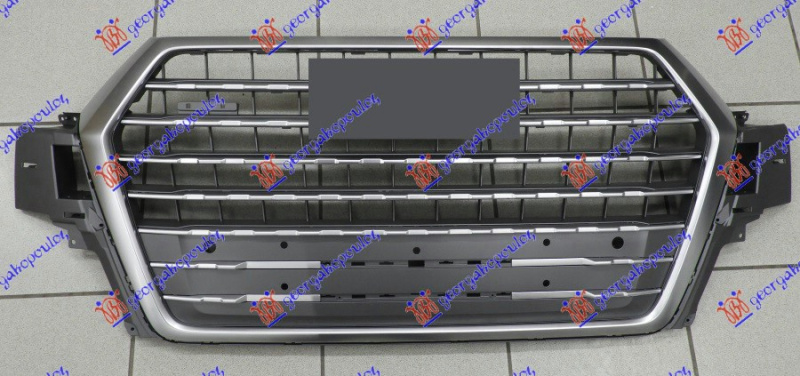 Maskë pvc/grilë komplet gri/e argjendtë (me hapje për sensor parkimi)
