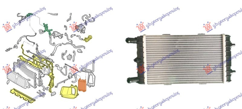 Radiator shtesë për motor 3.0 benzinë (250x150x60)