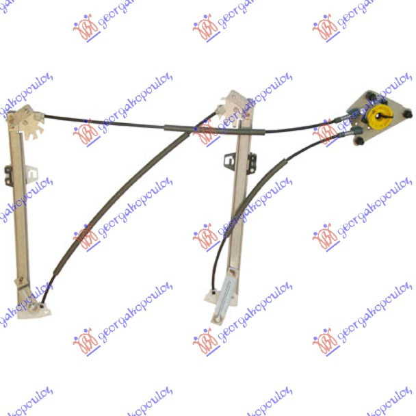 Ngritës/rregullator për dritaren e përparme elektrik 3 dyer (pa motor) (А cilësi)