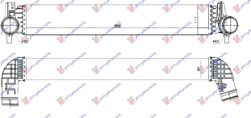 Interkuler S1 (690x113x80) (MAHLE BEHR PREMIUM LINE)