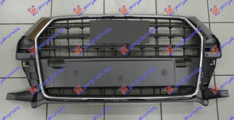 Maskë pvc/grilë gri/krom (pa mbajtës për targa)
