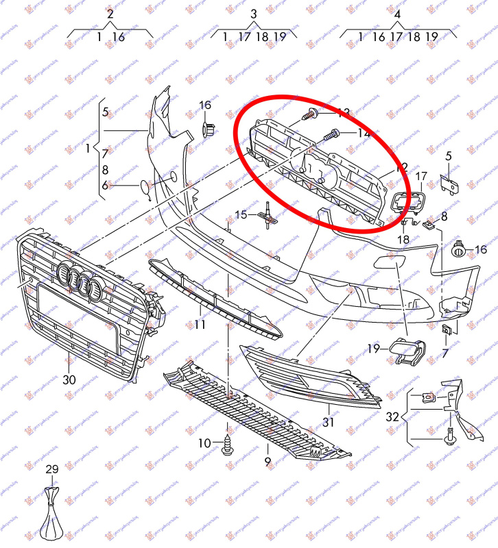 Maskë pvc/grilë e brendshme