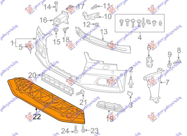 Mbrojtje/kapak nën motor plastik (s-line)