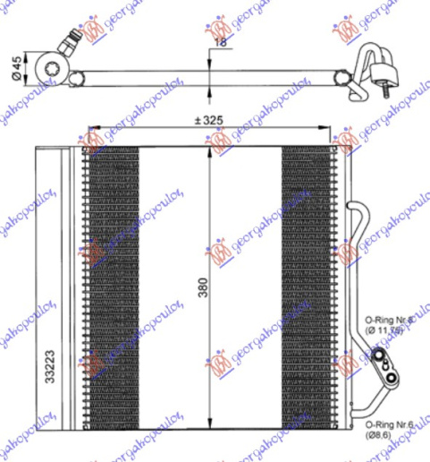 Radiator i kondicionerit -02 (32.5x38.3x2.0)