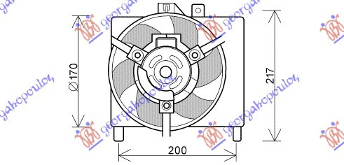 Ventilator për interkuler (17 cm) benzinë- dizel