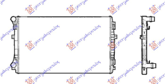 Radiator për motor 1.5 TFSi benzinë (650x400) (KOYO)