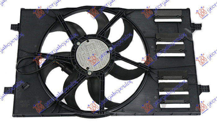 Ventilator komplet 1.5 TFSI/hibrid benzinë (412mm) (400w) (4 pinë)