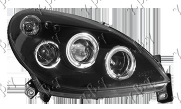 Fenerë set lexus me dritat e mjegullave, me ngjyrë të zezë