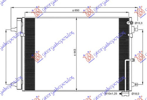 Radiator i kondicionerit benzinë/dizel (përveç 3.0-4.0TFSi) (66x44x6)