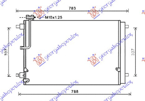 Radiator i kondicionerit 3.0-4.0TFSi PTRL (67.5x44x1.6)