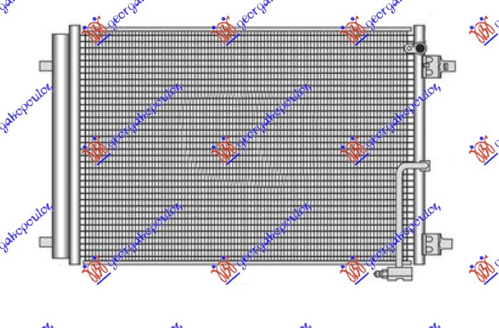 Radiator i kondicionerit 3.0 TFSI - S8 4.0 TFSI benzinë (667x441x16)