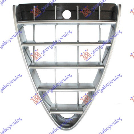 Maskë pvc/grilë qendrore me ngjyrë të zezë/krom 07-