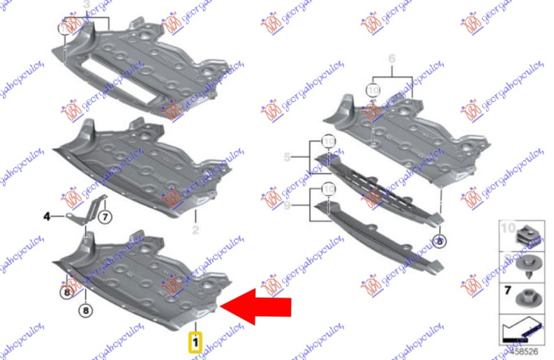 Mbrojtje/kapak nën motor